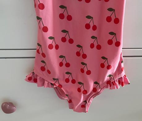 Ružové čerešňové plavky, h&m, 110/116, h&m,110