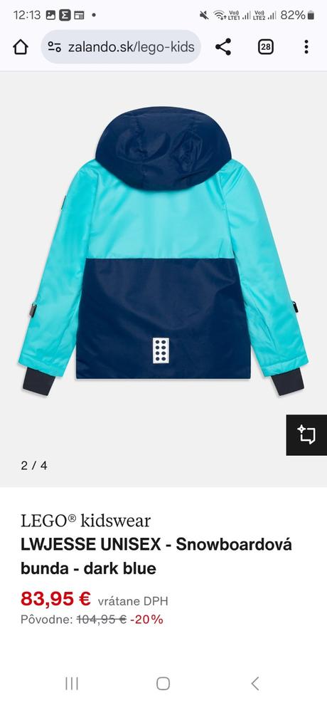 Snowboardova bunda lego wear, lego,152