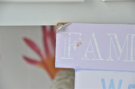 Drevená tabuľa/obraz pravidlá rodiny, 