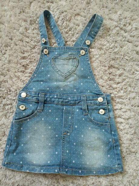 Riflové šaty + tričko veľ. 92, 92