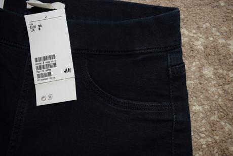 Nové elastické rifle skinny, h&m,34