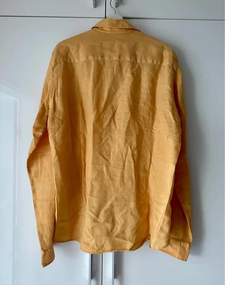Ľanová horčicová košela xl, xl