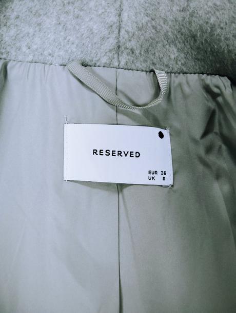 Šedý jesenný kabát, reserved,36