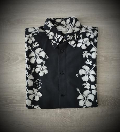 Pánska čierna kvetovaná košeľa angelo litrico, c&a,m