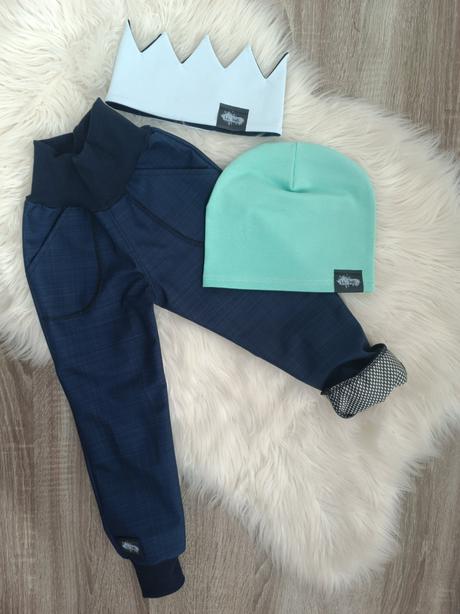 Jarné softshellové nohavice bez zateplenia, 80 - 134