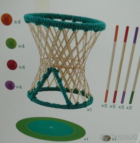 Bambusová spoločenská hra pallina,