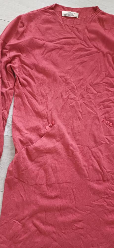 Tenké svetrové šaty/tlmená bordová m/l, l