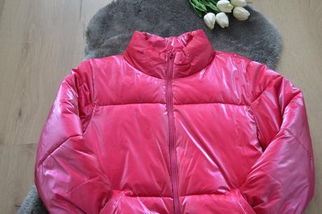 Žiarivo ružová lesklá puffer bunda original marine, original marines,146