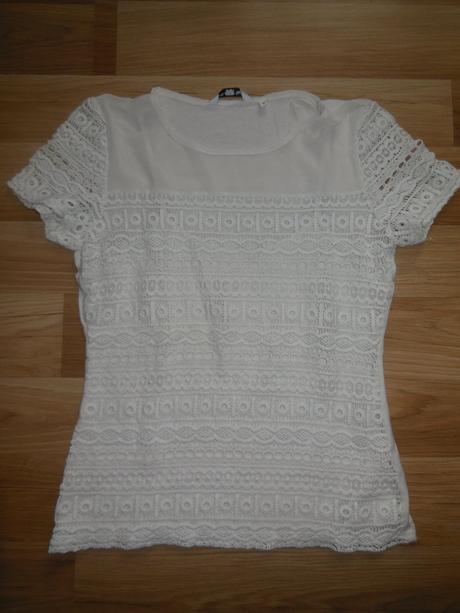 Biele letné tričko + gratis biela kabelka, new look,s