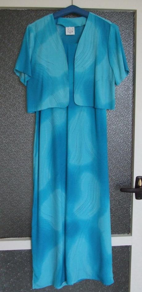 Tyrkysové šaty s bolerkom, quelle,36