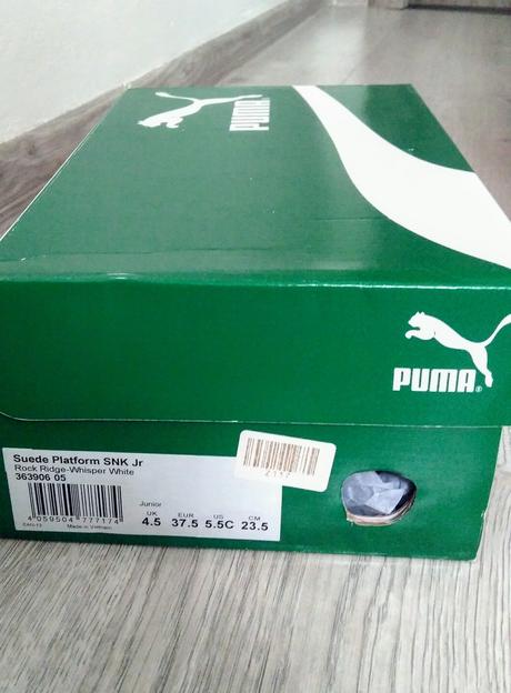 Puma suede platform snk jr rock ridge whisper whit, puma,37