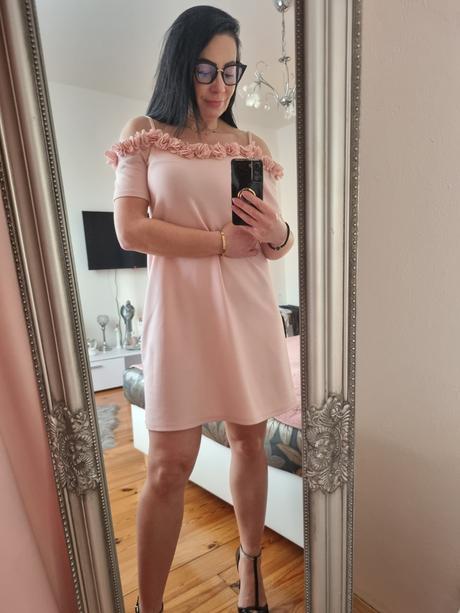 Šaty letné s ružičkami, mohito,s