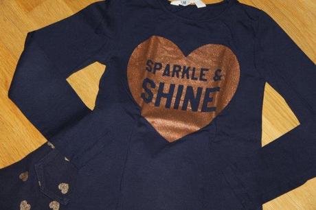 Legínky + tričko, h&m,128