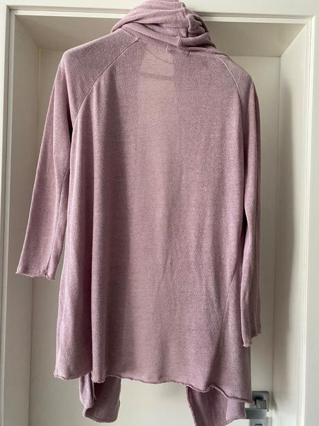 Ruzovy zavinovaci sveter, s