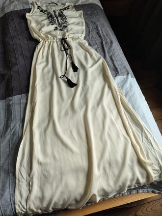 Letne maxi saty s vysivkou, zara,xs