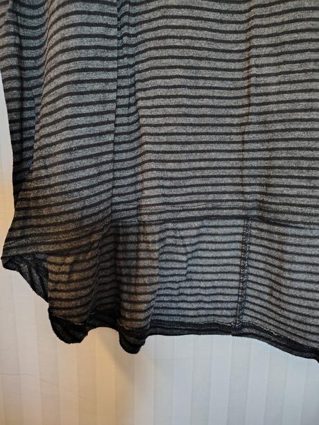 Dámsky čierno sivý pásikavý top, mango, xl/xxl, mango,xl