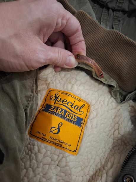 Bunda zara s (odnímateľným) barankom- vintage app, zara,140