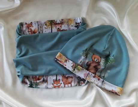 Čiapka a nákrčník, obojstranné, pre obvod 50-52cm,