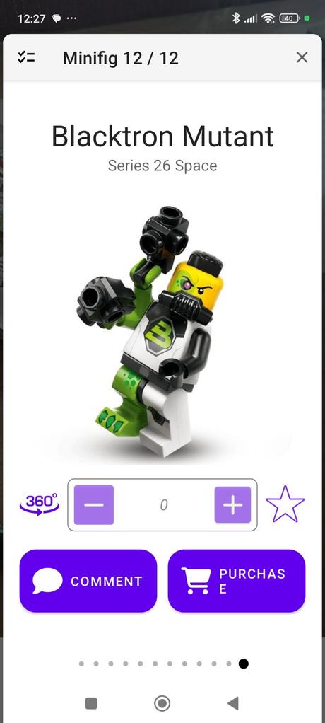 Lego minifigures séria 26 blacktron mutant, 