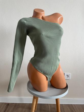 Zelený body top, bershka m, bershka,m