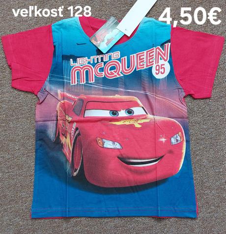 Tričko paw patrol, mickey, spiderman, cars, 92 - 134