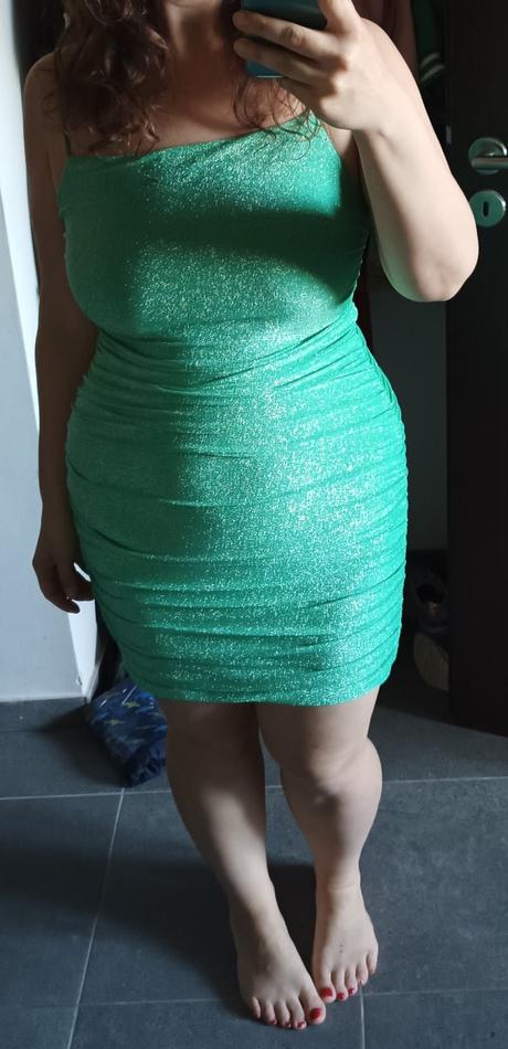 Zelené mini šaty, veľ. l, l