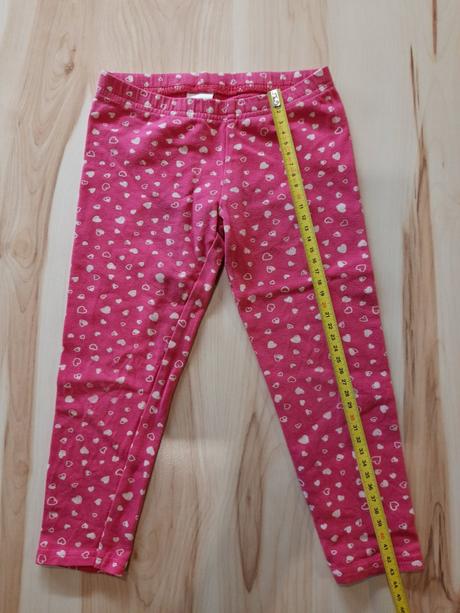 Mierne zateplené legínky so srdiečkami, palomino,98