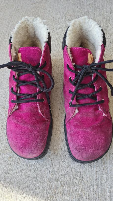 Zimné barefoot tikki beetle leather fuchsia 35, tikki,35
