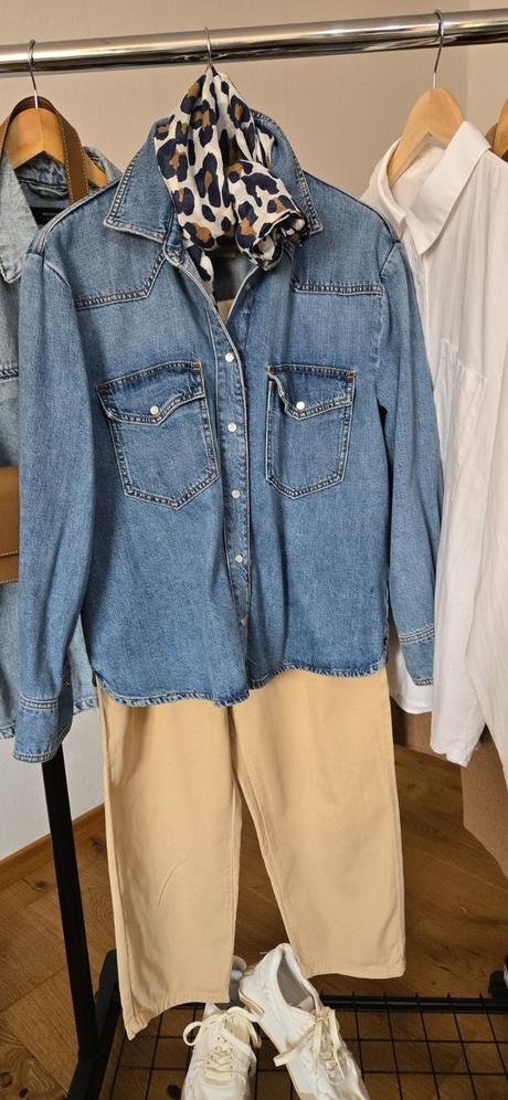 Denim košeľa zara, zara,m