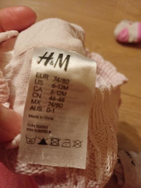 Čipkovaná podšitá čiapka 6-12m ale aj viac, h&m,80