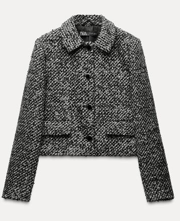 Sako s flitrami s visačkou, zara,s