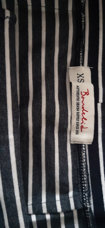 Modrobiela pásikavá sukňa, xs