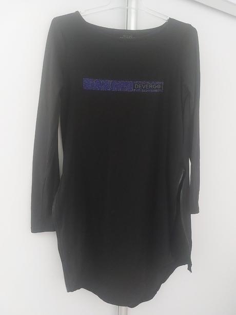 Dámska tunika asymetrická na bokoch zipsy, m