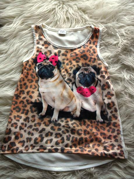 Krásne tielko so psíkmi super tenké na leto, f&f,122