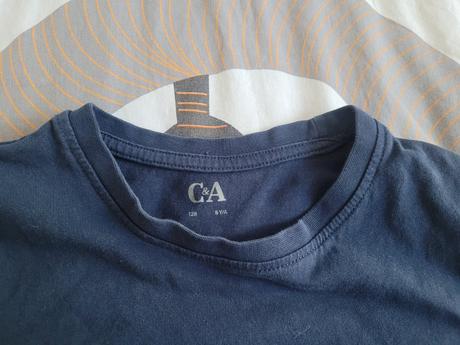 Tričko tmavomodre dvojicky, c&a,128