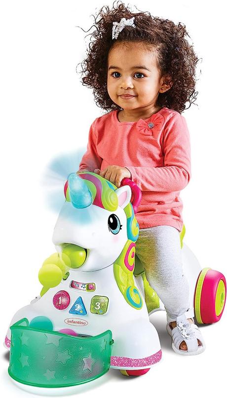 Infantino sit, walk & ride unicorn 3in1 odrážadlo,
