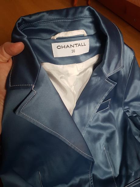 Chantall modré sako veľ. 36, chantall,36