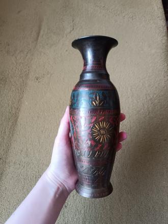 Vintage mosadzná váza, 