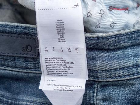 S. oliver riflové elastické trištrťáky, s.oliver,l