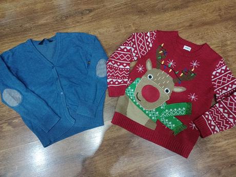 Sveter + vianočný pulover, f&f,116