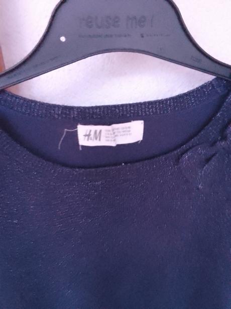 Čierny pulover 134/140 trblietavý, h&m,134