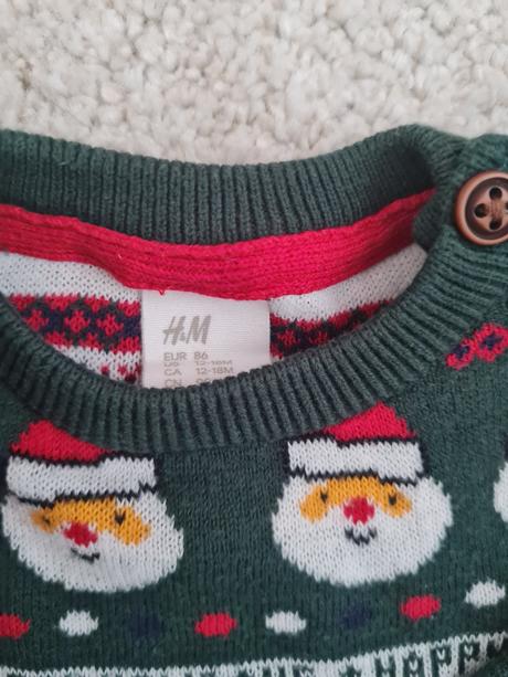 Vianočný pulóver, h&m,86