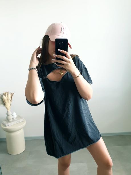 Tričkové oversize šaty uni,