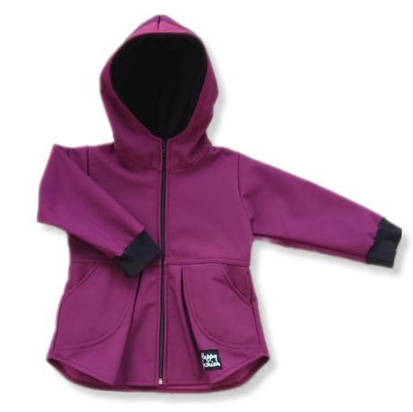 Softshellová bunda - kabátik fialová, 92 - 128