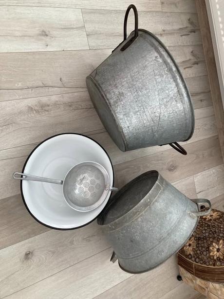 Pozinkované vandlíky, lavor smaltovaný,, 