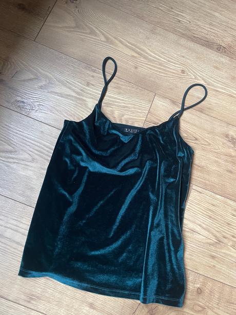 Semišové tielko v smaragdovo-zelenej farbe, basics,xs