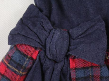 Modro-červené kárované šaty next veľ. 6-9 mes., 74