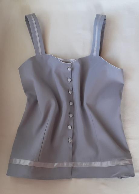 Elegantný top, svetlo sivý, m-l, m