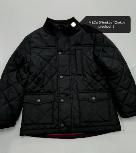 Čierna prechodná prešívaná bunda, m&co,116
