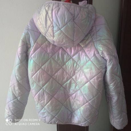 Metalická prechodná bunda, sinsay,140